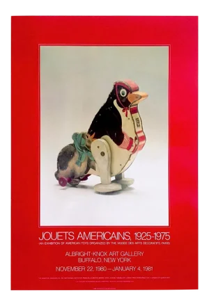 " Jouets Americains 1925 - 1975 " 1980 Lithograph Print Vintage Toys Museum Exhibition Poster