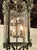 Early 20th Century Antique English Pantinated Iron Lantern With Etched Glass For Sale - Image 5 of 7