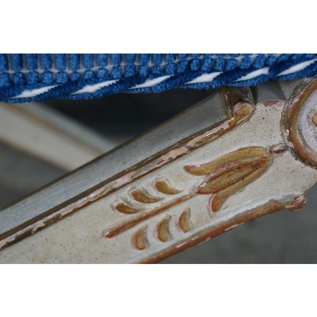 Vintage Italian Neoclassical X-Form Curule Bench Stool Ottoman Attributed to Baker Furniture For Sale - Image 9 of 18