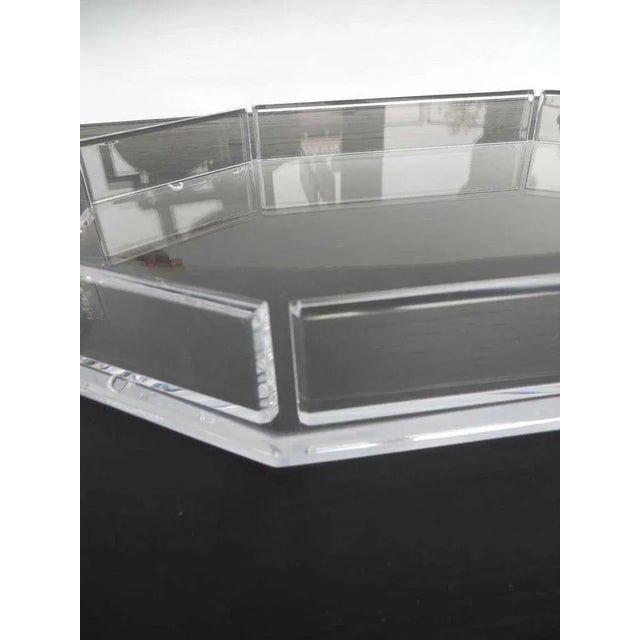 Contemporary Clear Lucite Trays- Set of 2 For Sale - Image 4 of 8