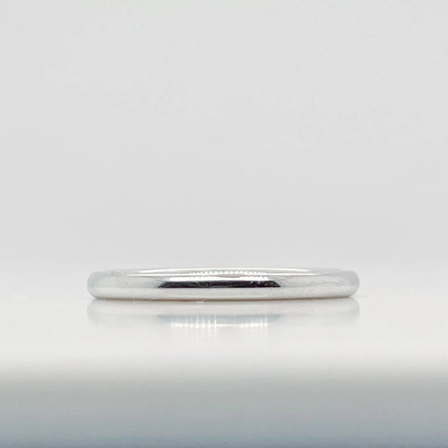 Mid 20th Century Tiffany & Co. Platinum Stackable Band Ring Size 4.5 For Sale - Image 5 of 8