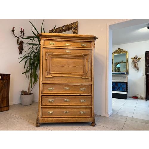 Secretaire in Natural Wood For Sale - Image 13 of 18