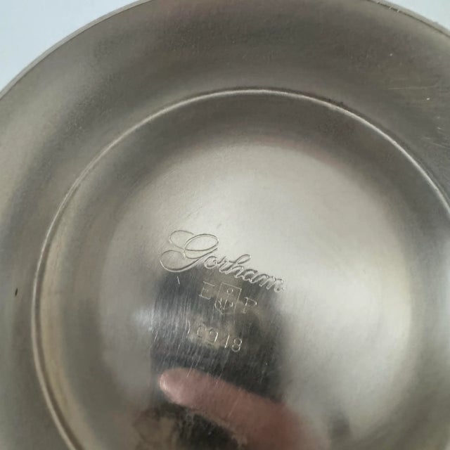 Mid 20th Century Mid Century Atomic Vintage Gorham Silver Plate Salad Bowl For Sale - Image 5 of 7