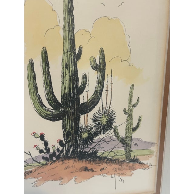 Native American 1980s William Zivic Original Western Framed Art Native American For Sale - Image 3 of 12