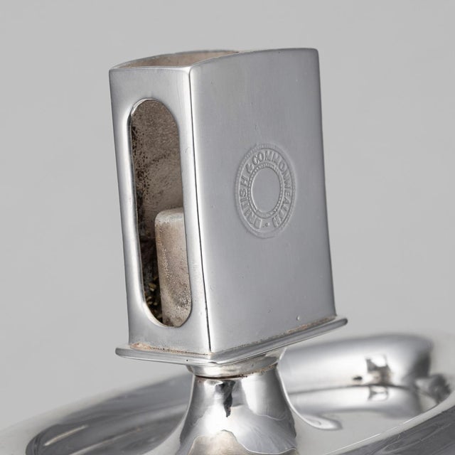 1950s Silver-Plated Matchbox Holder & Ashtray by Mappin & Webb for RMS Windsor Castle, 1959 For Sale - Image 5 of 12