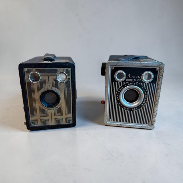Eastman Kodak Vintage Art Deco Industrial Box Cameras - Pair of 2 For Sale - Image 4 of 11