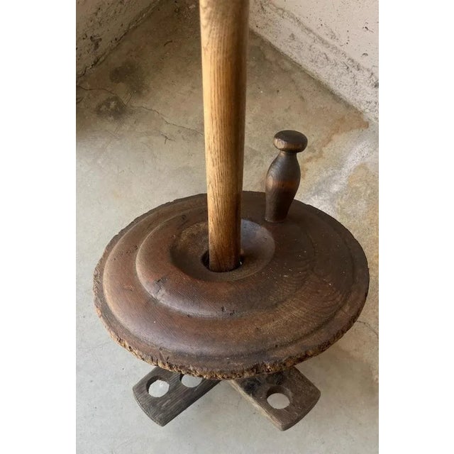 Metal 19Thc Original Blue Painted Butter Churn For Sale - Image 7 of 12