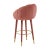 Transitional Myla Salmon Swivel Bar Stool For Sale - Image 3 of 9