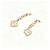 Late 20th Century Pair of 14K Yellow Gold 4 Leaf Clover Enamel Dangle Italian Earrings For Sale - Image 4 of 4