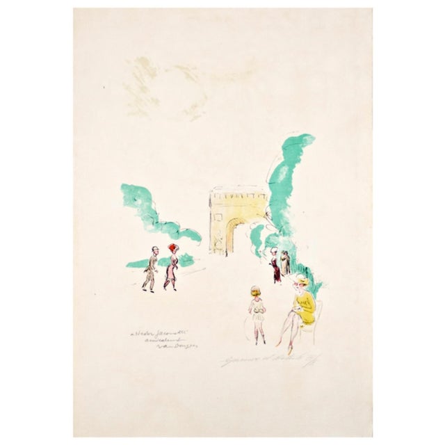 Kees Van Dongen, Figurative Composition, 1950s, Lithograph For Sale