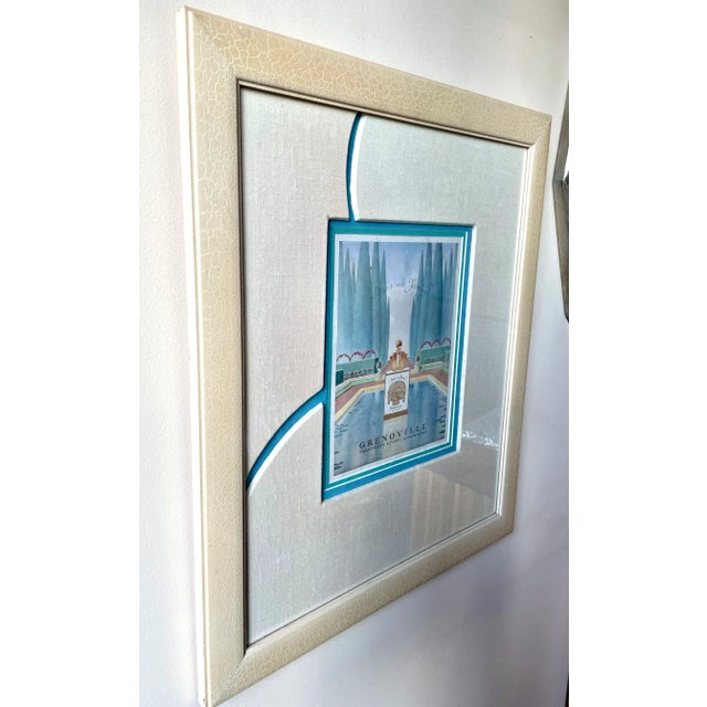 Vintage WILQUIN, COLORED LITHOGRAPH "GANS UN JARDIN GRENOVILLE PARFUMEUR A PARIS":Color lithograph, depicts a perfume...