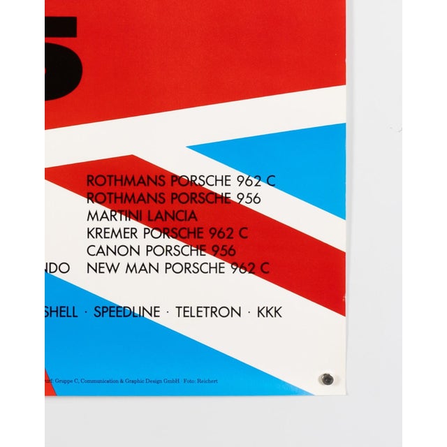 1000km Silverstone 1985 Original Motorsport Poster by Gruppe C For Sale - Image 6 of 9