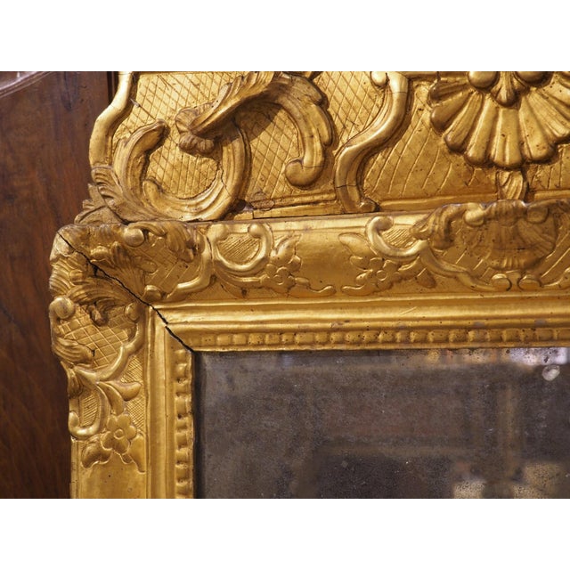 Period French Regence Giltwood Mirror, Circa 1720 For Sale - Image 9 of 18