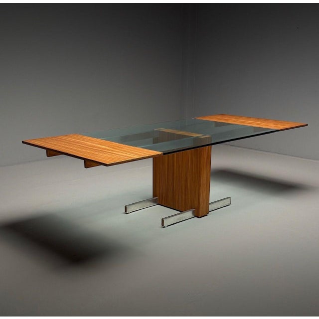 Vladimir Kagan, Mid-Century Modern, Dining Table, Zebrawood, Glass, Usa, 1967 For Sale - Image 4 of 12