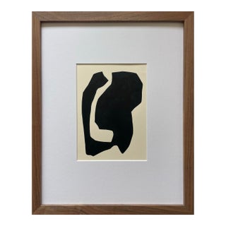 2026 "Lago" Abstract Minimalist Painting on Cotton Paper by Artist r.k. Red For Sale