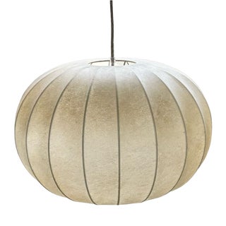 Mid-Century Modern Cocoon Pendant Lamp by Friedel Wauer for Goldkant Leuchten, 1960s For Sale