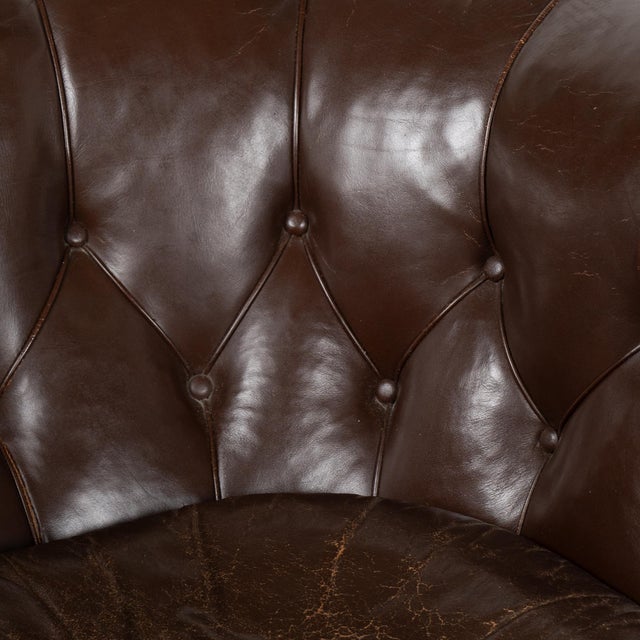 Mid 20th Century 20th Century Vintage Brown Leather Club Chairs, Denmark For Sale - Image 5 of 12