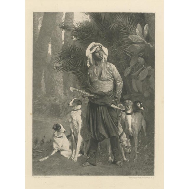 Antique Master of the Hounds Photogravure after Jean-Léon Gérôme, 1880 For Sale - Image 9 of 9