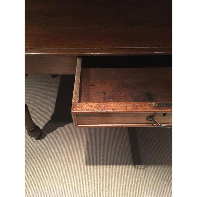 Rustic Pinewood Dining Table with Drawer, Italy For Sale - Image 12 of 18
