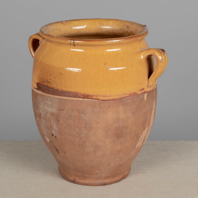 French Country French Terracotta Vase or Pot À Confit 11.75"h For Sale - Image 3 of 11