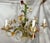 Shabby Chic Vintage Tole 6-Light Chandelier With Flower Motif and Honest Patina For Sale - Image 3 of 18