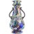 Art Nouveau Antique Fratelli Toso Murano Millefiori Flower Mosaic Italian Art Glass Large Double Handles Vase For Sale - Image 3 of 9