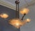 Silver Art Deco Chandelier in Salmon-Colored Sandblasted and Polished Clear Glass from Muller Frères For Sale - Image 8 of 18
