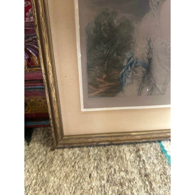 Up for consideration is a beautiful vintage mezzotint of a woman in a gold frame. This would look lovely in your home and...