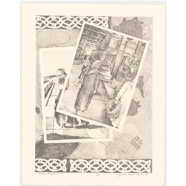 1995 Elizabeth Ward Carter "Arabian Fragments" litho. Pencil signed, titled and numbered 17 of 50.