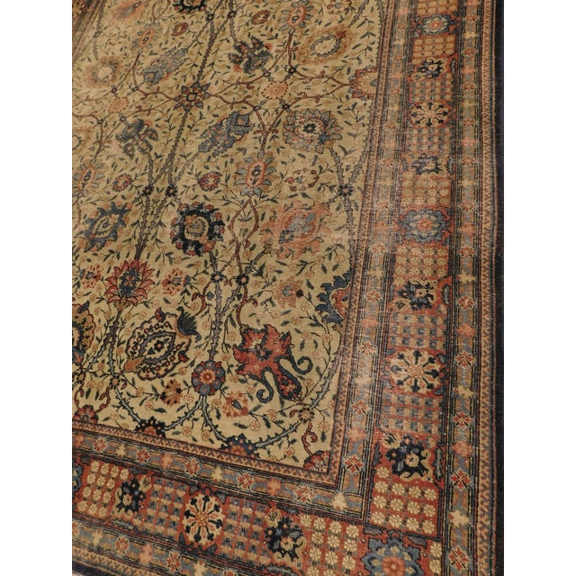 Beige Antique Persian Tabriz Rug. 6'10"x 10' For Sale - Image 8 of 18