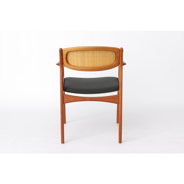 1960s Mid-Century Modern Danish Model 4325 Armchair in Teak and Rattan by Ib Kofod-Larsen, 1960s For Sale - Image 5 of 10