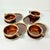 1980s Vintage Brutalist Boho Chic Arts & Crafts Lava Drip Ironstone Luncheon Sets - 8 Pieces For Sale - Image 4 of 15