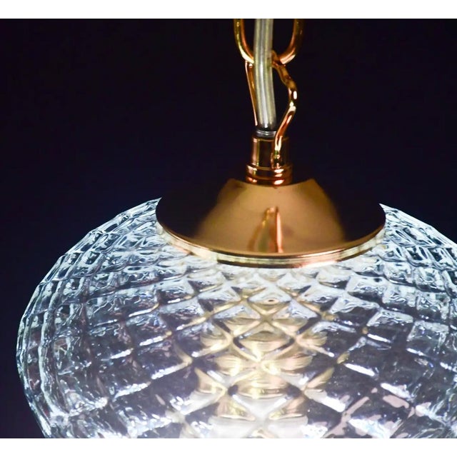 1980s 1980s Murano Glass Pendant Lights, Blue & Transparent - Set of 5 For Sale - Image 5 of 11