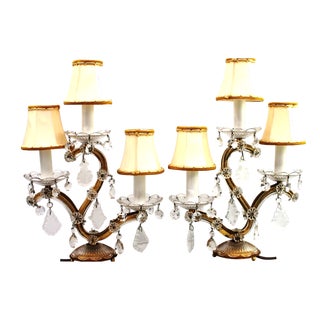 Lead Crystal Table Lamps, Vienna, 1960s, Set of 2 For Sale