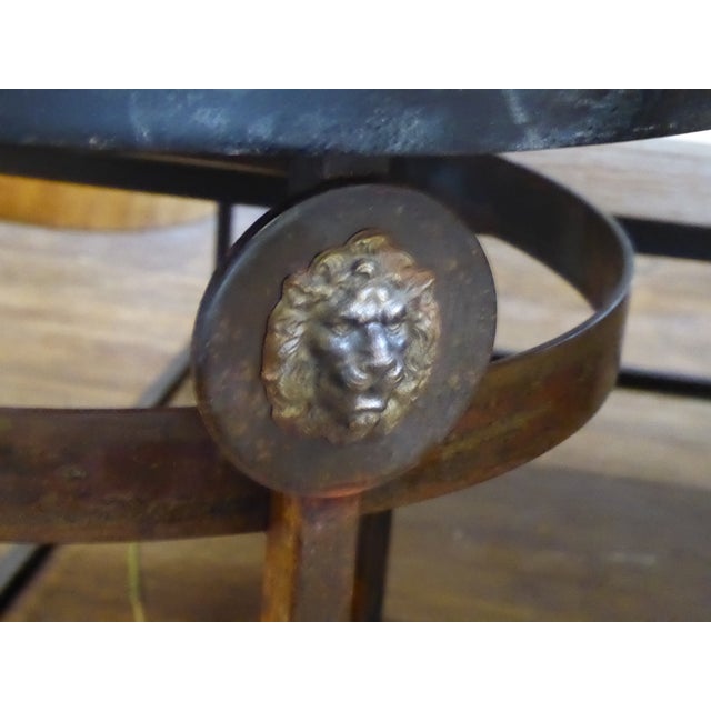Mid 20th Century Vintage Iron Side Tables - A Pair For Sale - Image 5 of 5