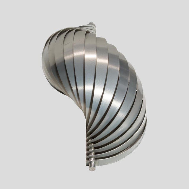 Pair of wall lights designed by henri mathieu sconces for maison mathieu, brushed aluminium blade shades. 2 light lamp...