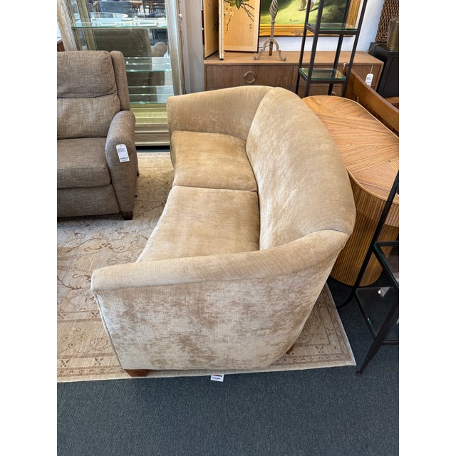 Mid-Century Modern Sunrise Home Barrel Arm Sofa For Sale - Image 3 of 12