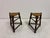 Wood Oak and Rush Stools, 1970s, Set of 2 For Sale - Image 7 of 12