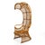 Wood Dramatic Rattan Canopy Chair For Sale - Image 7 of 8