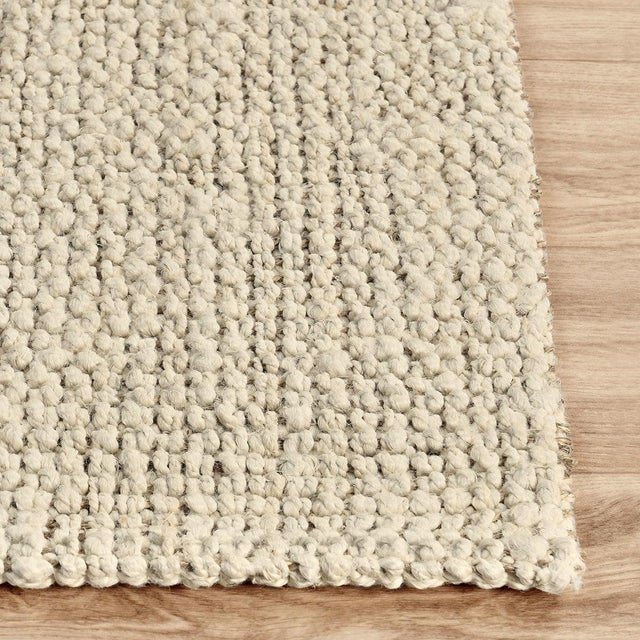 Contemporary Chunky Loop Ivory Rug - 2 X 3 For Sale - Image 3 of 4
