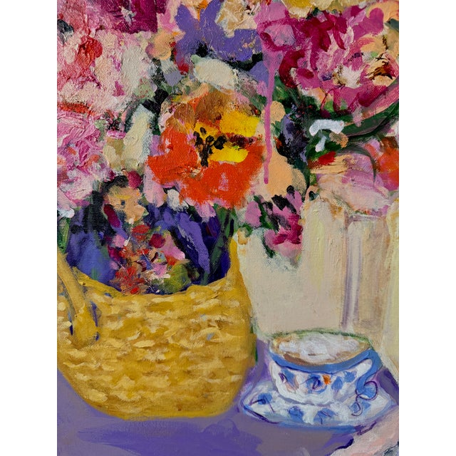 A joyful still life celebrating quiet moments and simple pleasures. Expressive brushstrokes and vibrant color bring a lush...