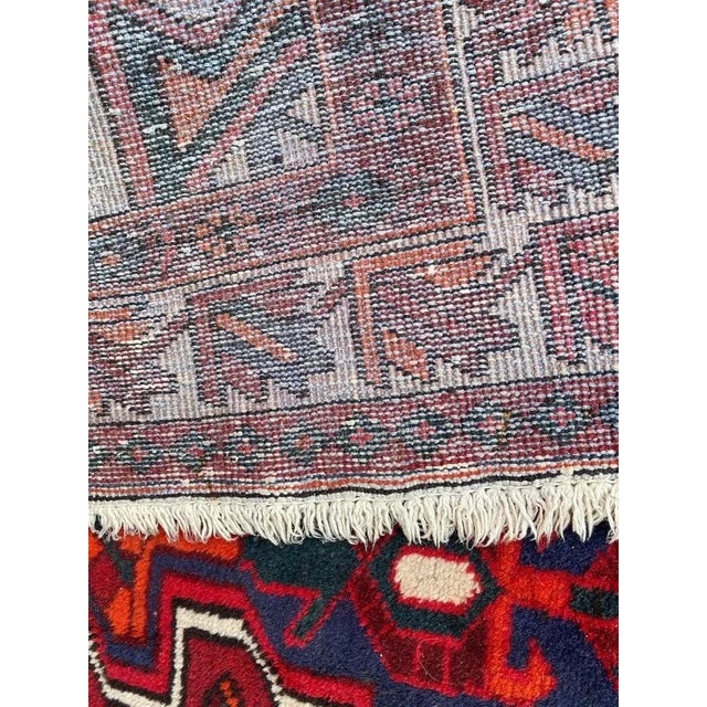 Vintage Rustic Wool Hamadan Rug, 1950s For Sale - Image 17 of 18