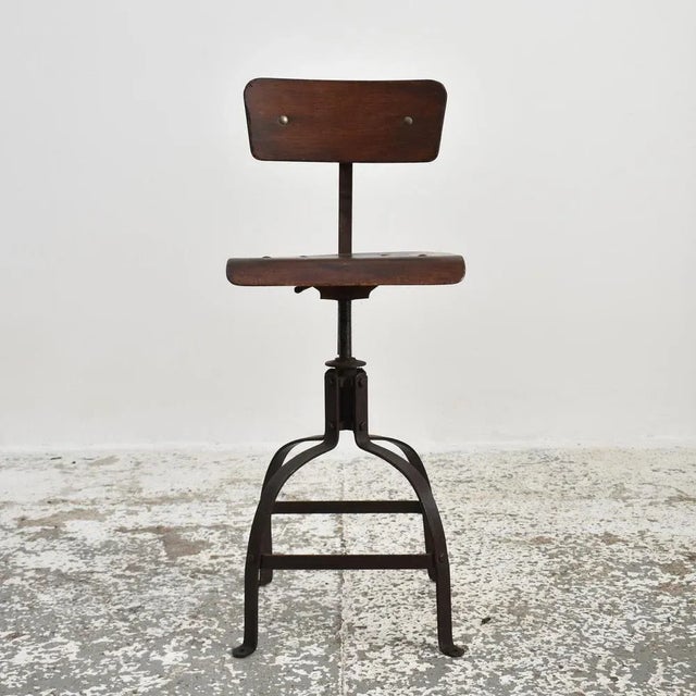 Brown Vintage French Bienaise Chair, 1940s For Sale - Image 8 of 8