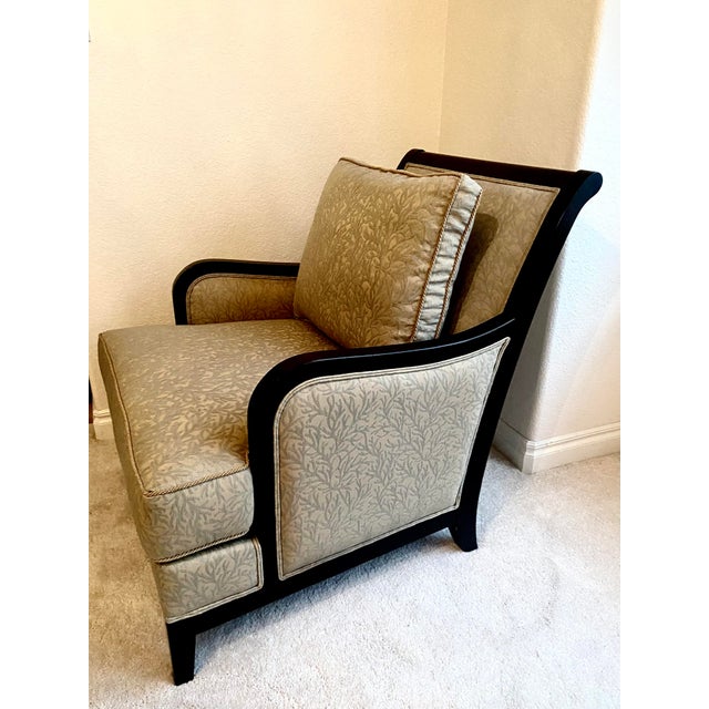 Ethan Allen Vintage Neoclassical Upholstred Accent Chair Mint Condition For Sale - Image 11 of 16