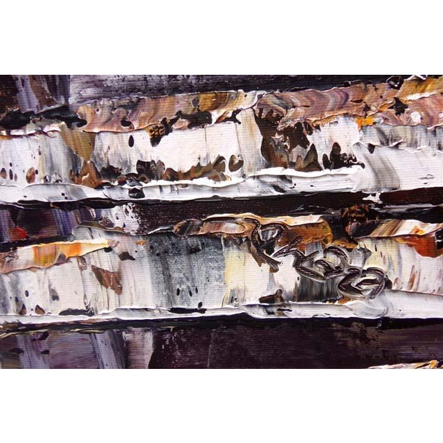 2010s Maya Eventov "Purple Range" Original Acrylic on Canvas, H.Signed Adl031011-01 For Sale - Image 5 of 5