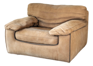 Roche Bobois for Tre Erre S.p.A. Buffalo Camel Leather Club Chair