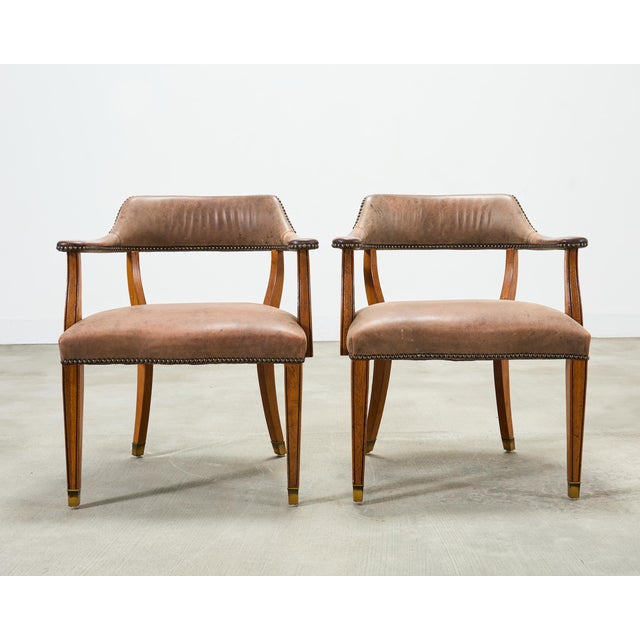 English Set of Six Ralph Lauren Hither Hills Studio Dining Armchairs For Sale - Image 3 of 18