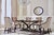 Hollywood Regency Luxury Walnut Burl & Gold Trestle Dining Table With Sculptural Pedestal Base For Sale - Image 3 of 4