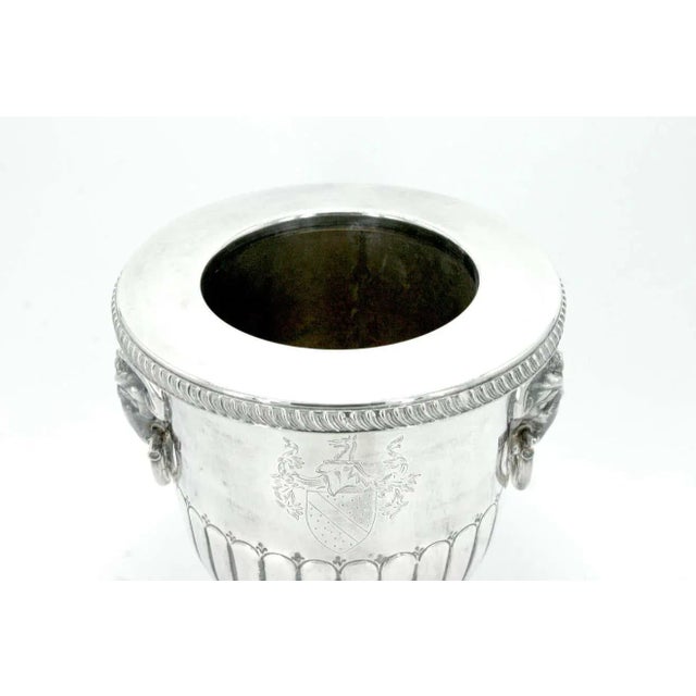 Metal 19th Century Old English Sheffield Plate Regency Wine Cooler For Sale - Image 7 of 13
