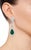 15 Carat Pear Shape Emerald Diamond Hanging/Drop Earrings 18 Karat White Gold For Sale - Image 4 of 18